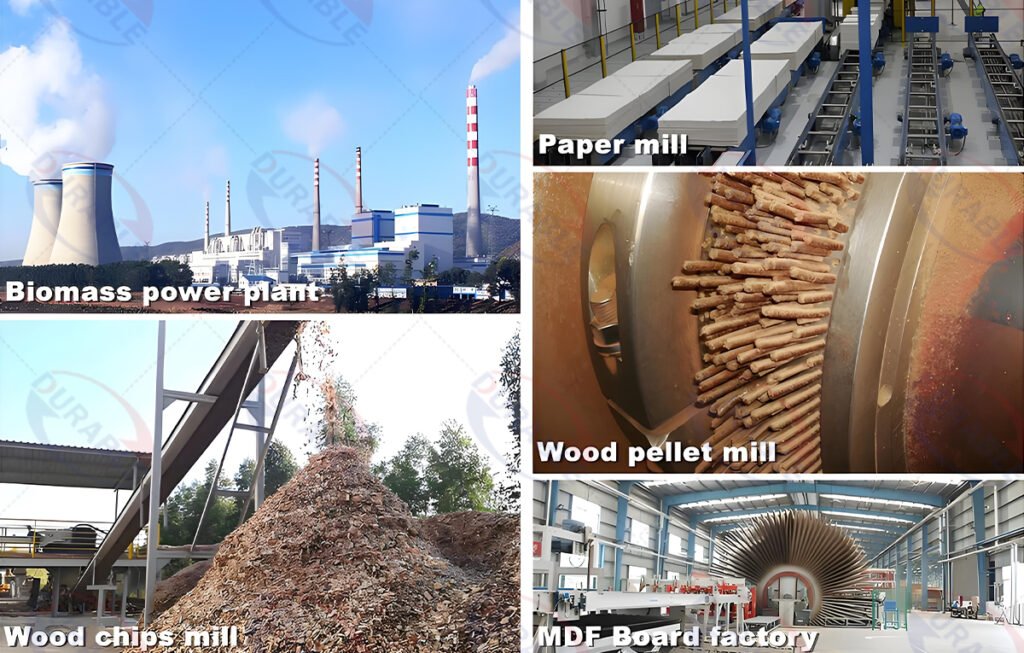 Application area of drum chipper