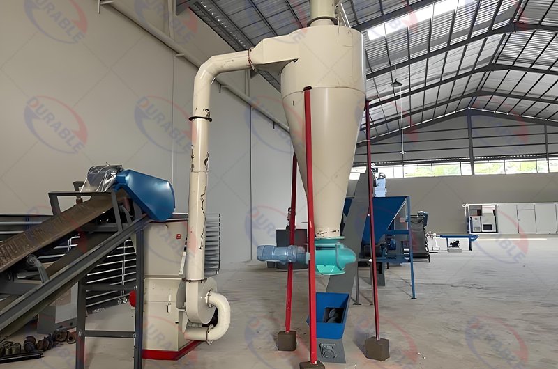 Charcoal crusher working site