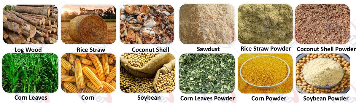 Hammer mill crusher application materials