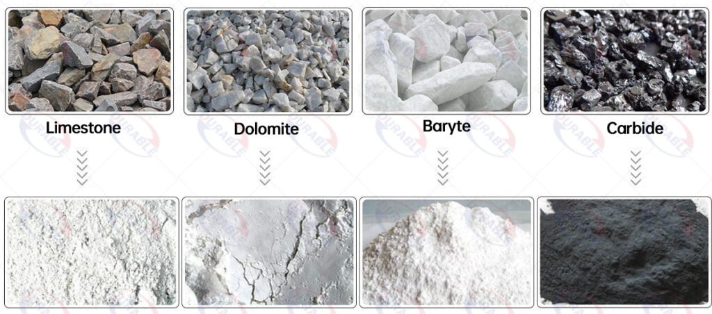 Raymond mill application materials