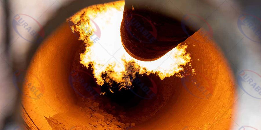 Rotary kiln combustion fully burns coal