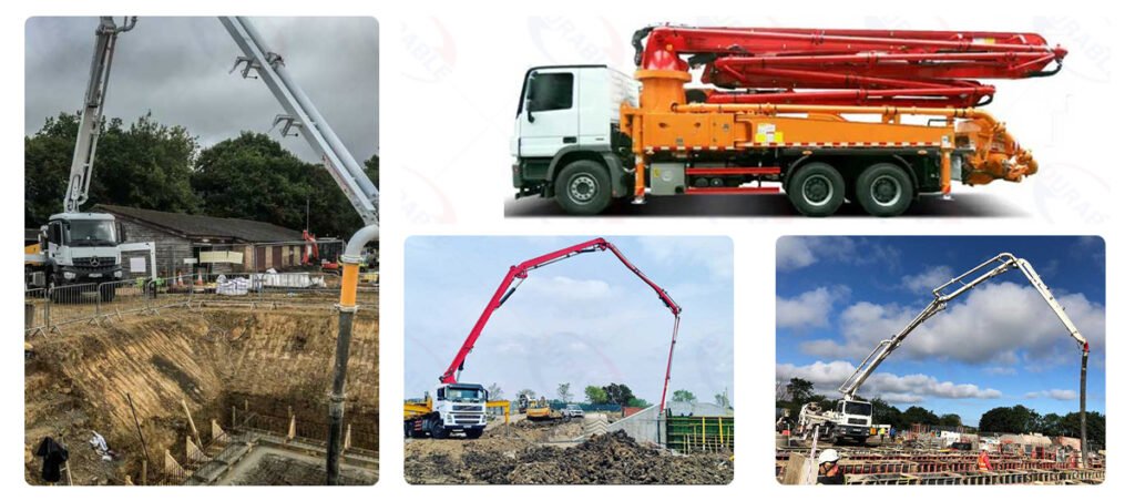 Boom Concrete Pump Truck Can Flexibly Cross Obstacles  working site