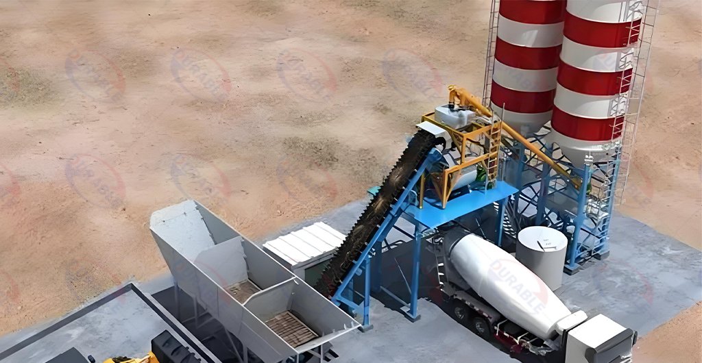 Concrete mixing plant structural diagram