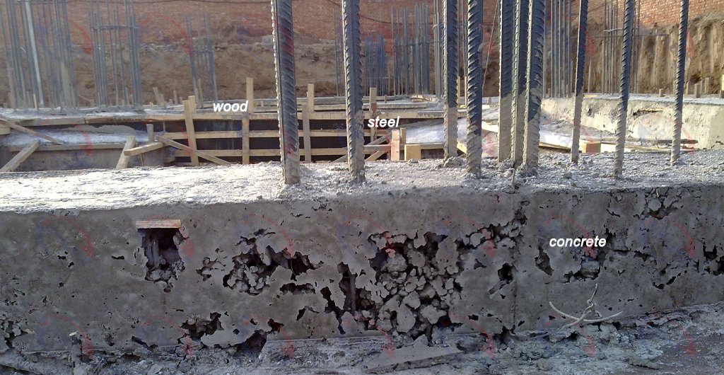 Building materials - concrete, steel bars, wood