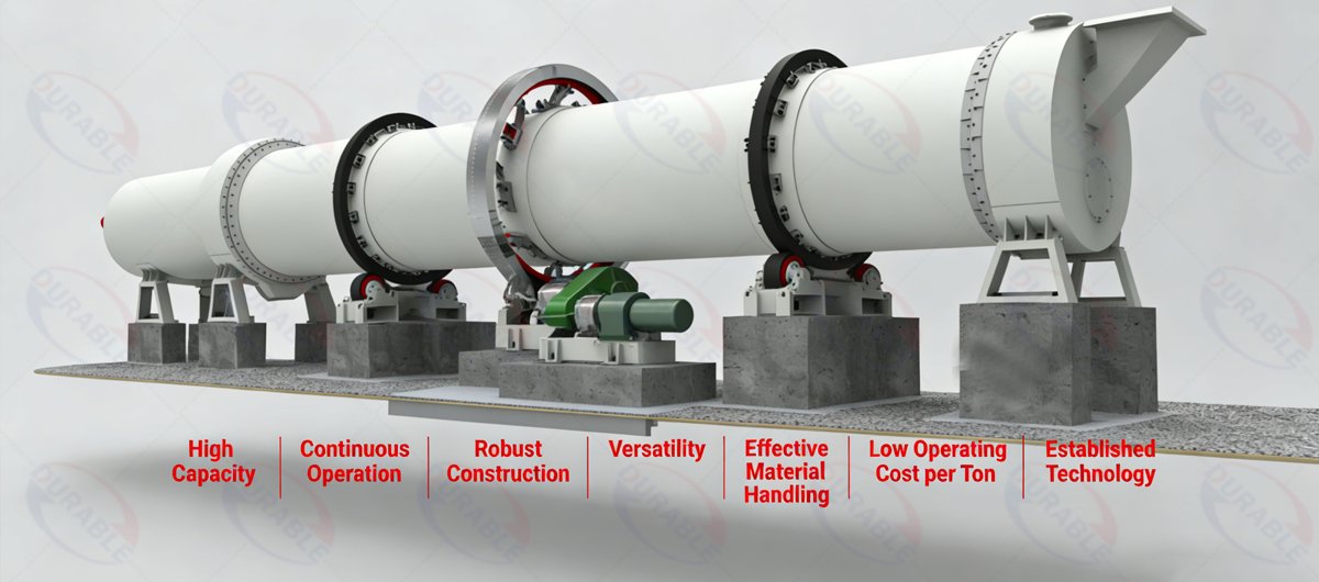 Advantages of rotary drum dryers