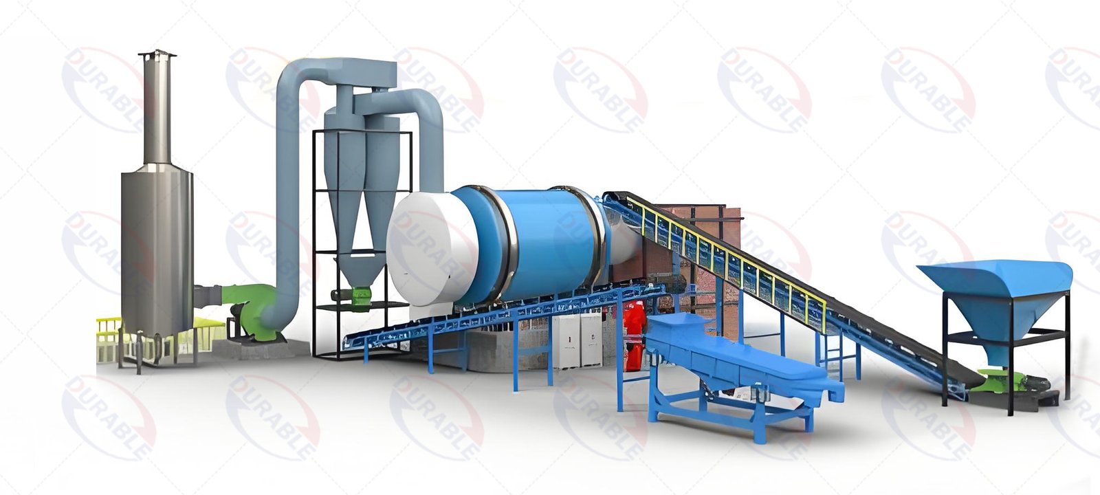 Sand drying machine process flow