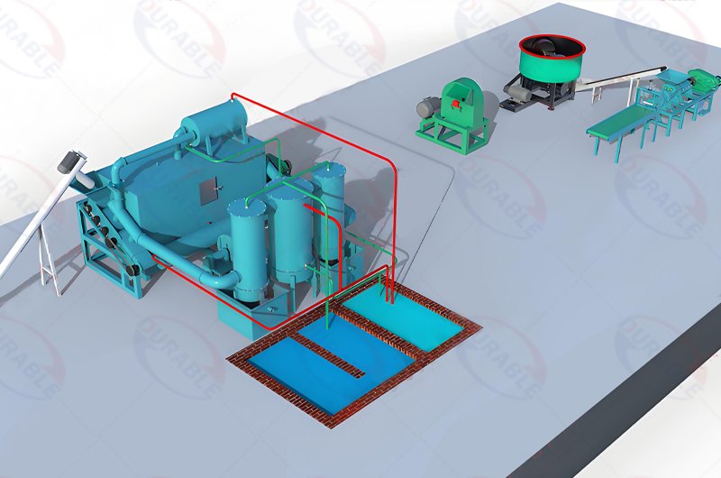 Square Continuous Biomass Carbonization Furnace