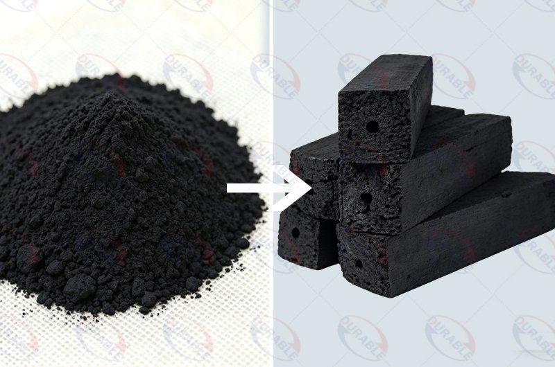 Charcoal powder rods