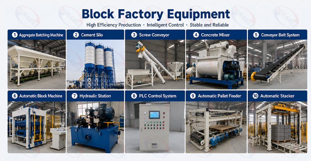 Block factory equipment