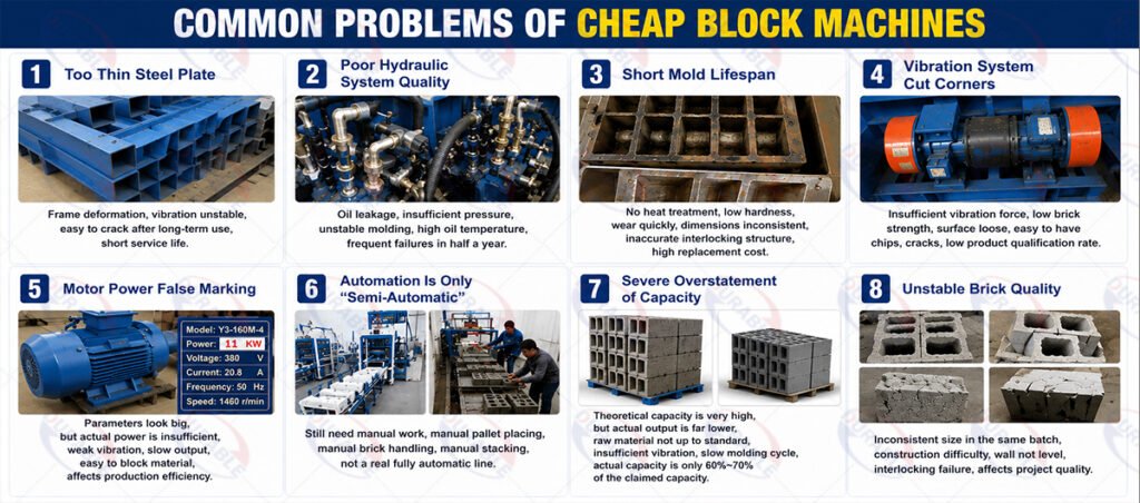 Common Problems with Low-Cost Block Machines