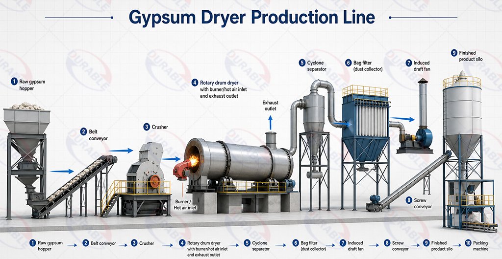 Gypsum Dryer Production Line
