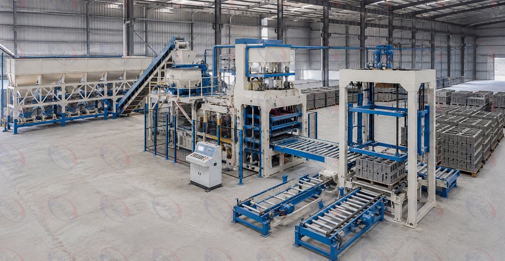 Solid block production line