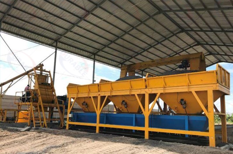 Aggregate batching machine used in stationary concrete batching plant