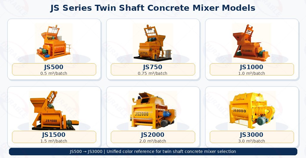 Common Twin Shaft Mixer Models