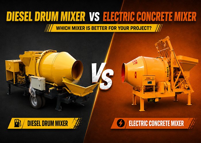 Diesel Drum Mixer vs Electric Concrete Mixer: W... Diesel Drum Mixer vs Electric Concrete Mixer: W...