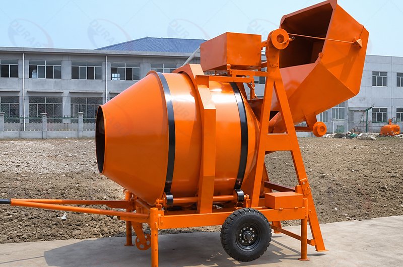 Electric Concrete Mixer With Lifting Hopper