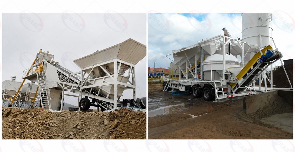 Mobile concrete batching plant