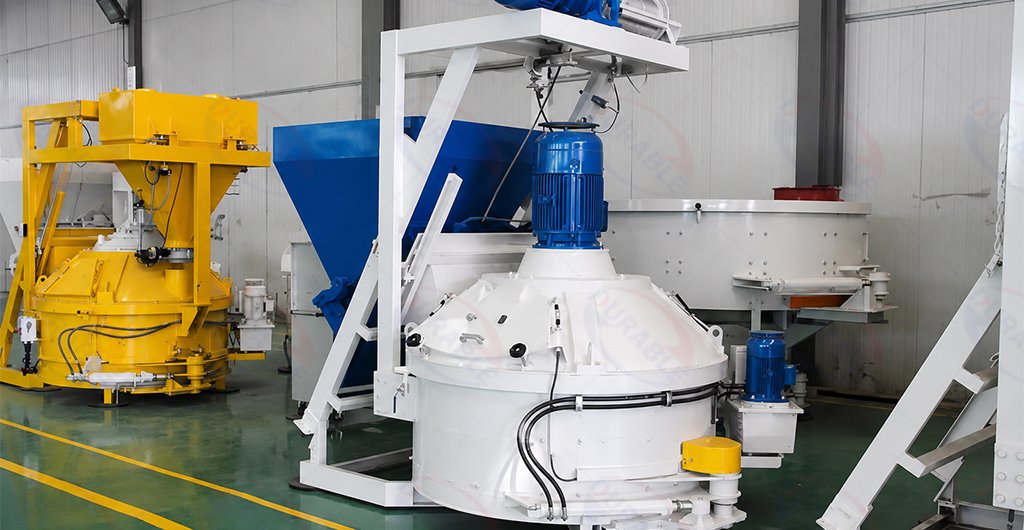 Planetary concrete mixer used for concrete product manufacturing