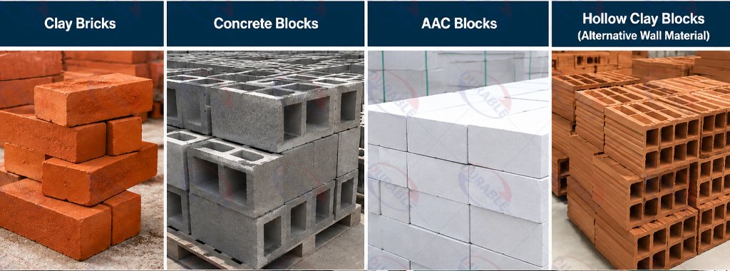 Clay bricks vs alternative wall materials