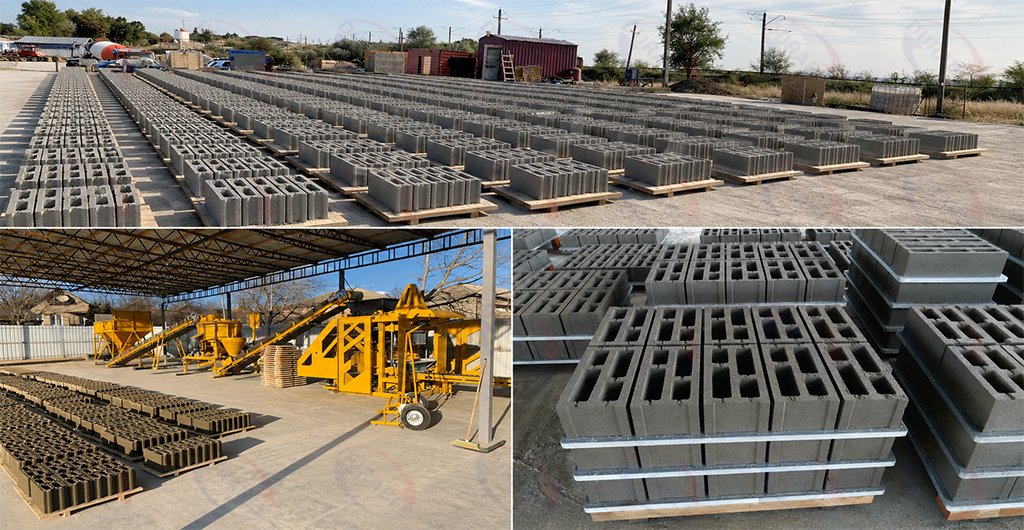 Concrete block curing and storage