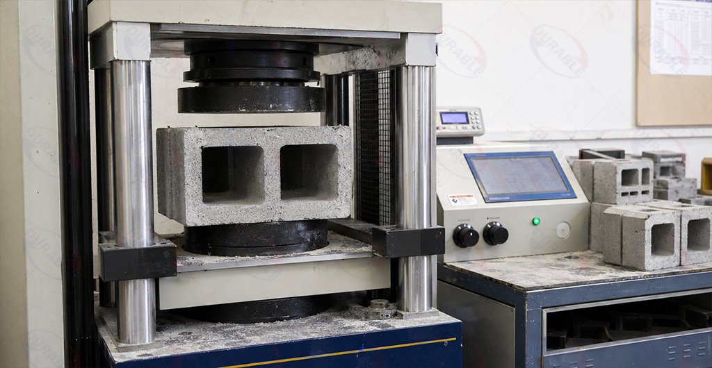 Concrete block strength testing for crusher dust replacement mixes
