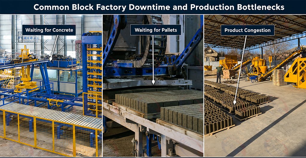 Common block factory downtime and production bottlenecks