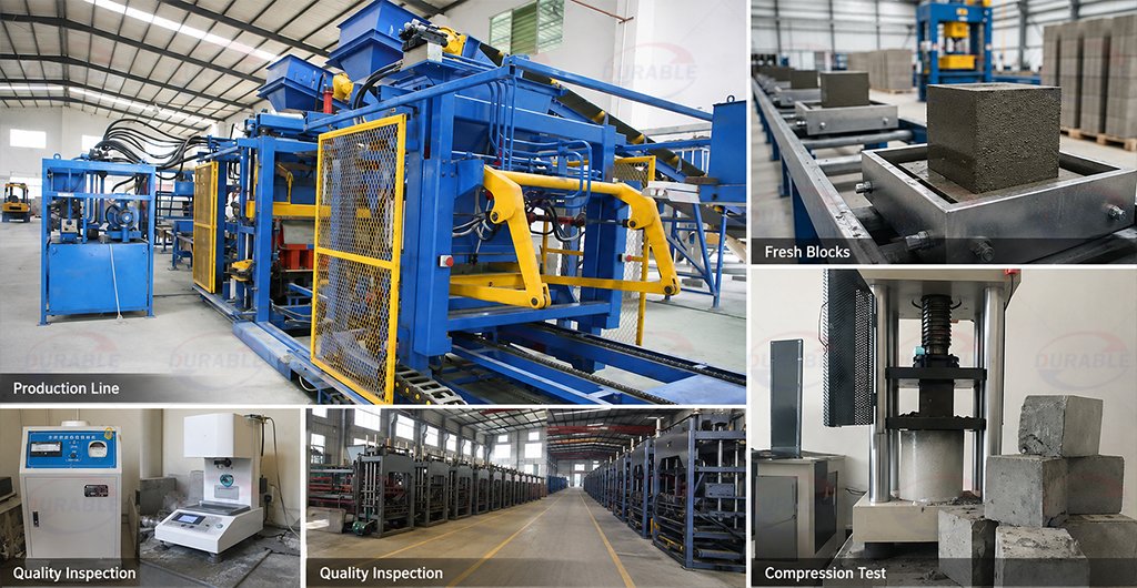 Concrete block factory inspection and production quality control